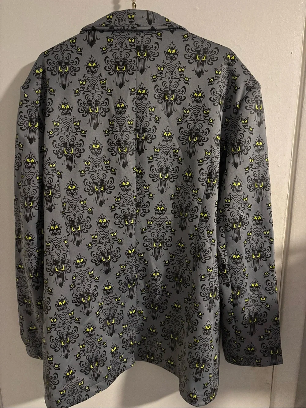 Disney Parks Haunted Mansion Glow in the Dark Blazer L/XL New Wallpaper  (1234)